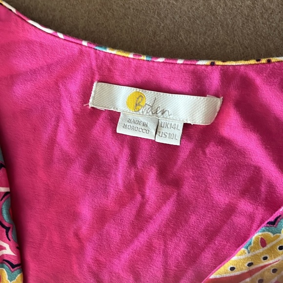 BODEN Evangeline Paisley Jersey Wrap Dress, In Party Pink - 10L - Picture 6 of 10